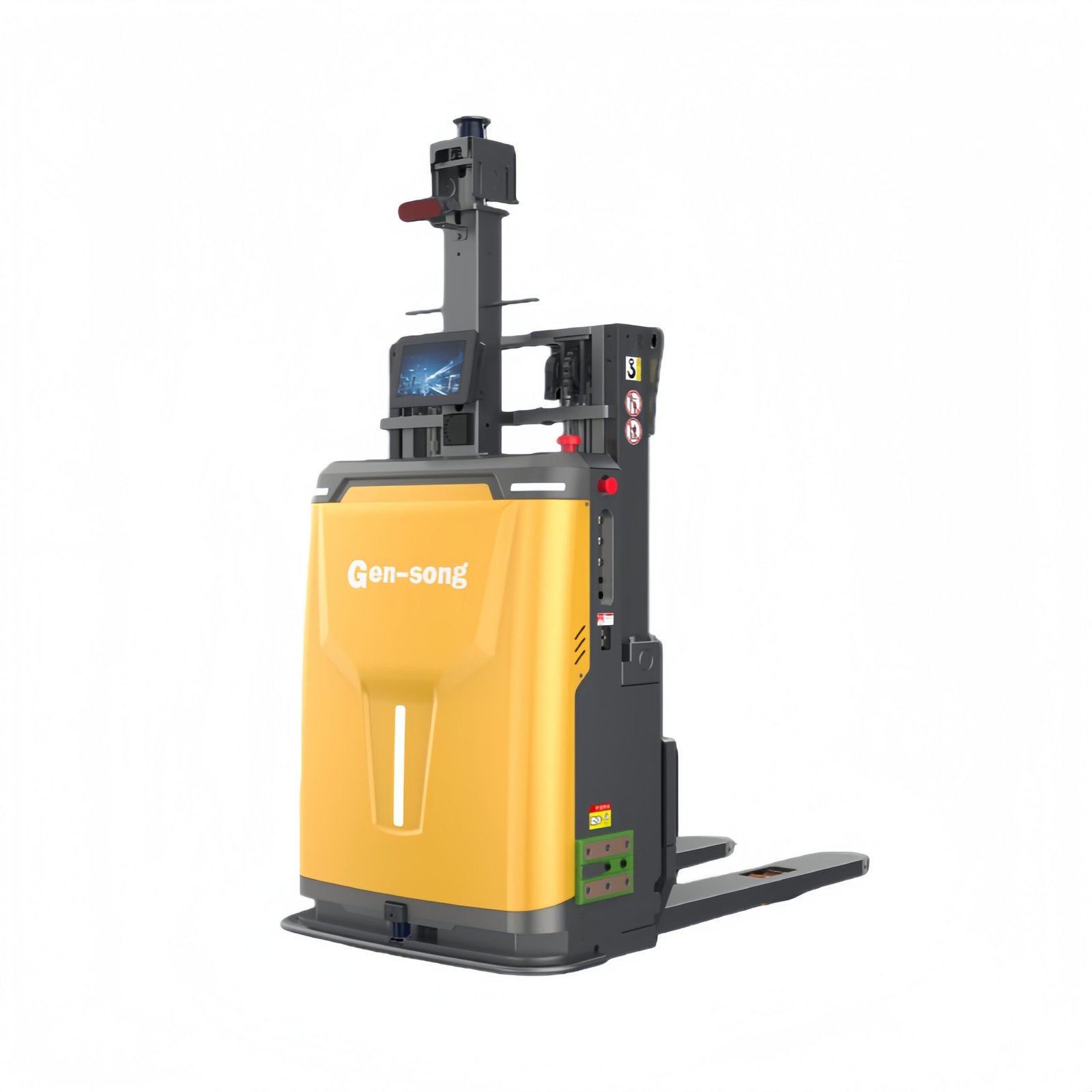 Manual pallet jack for warehouse material handling shown on a white background.