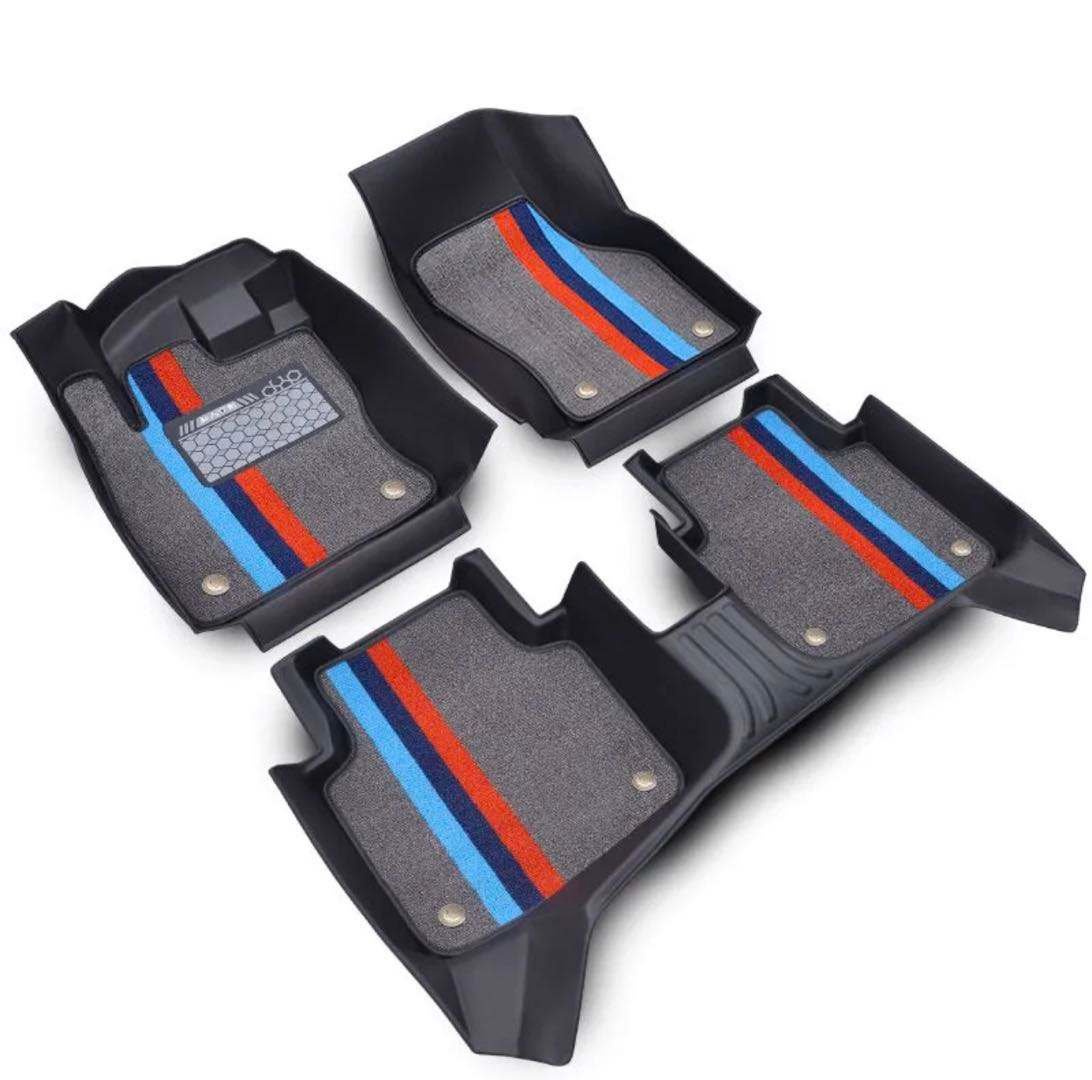 Automotive interior accessories on a white background.