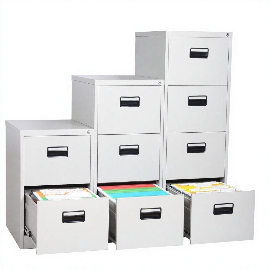 Office filing and document storage products on a white background.