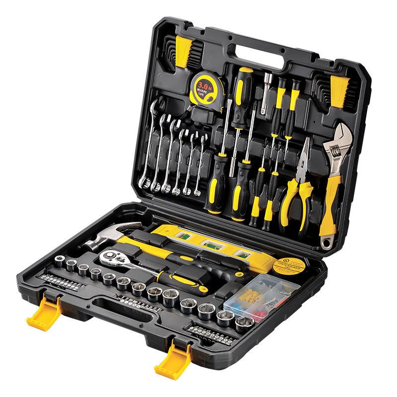 Hand tools on a white background.