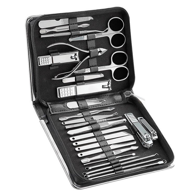 Nail and salon supplies on a white background.