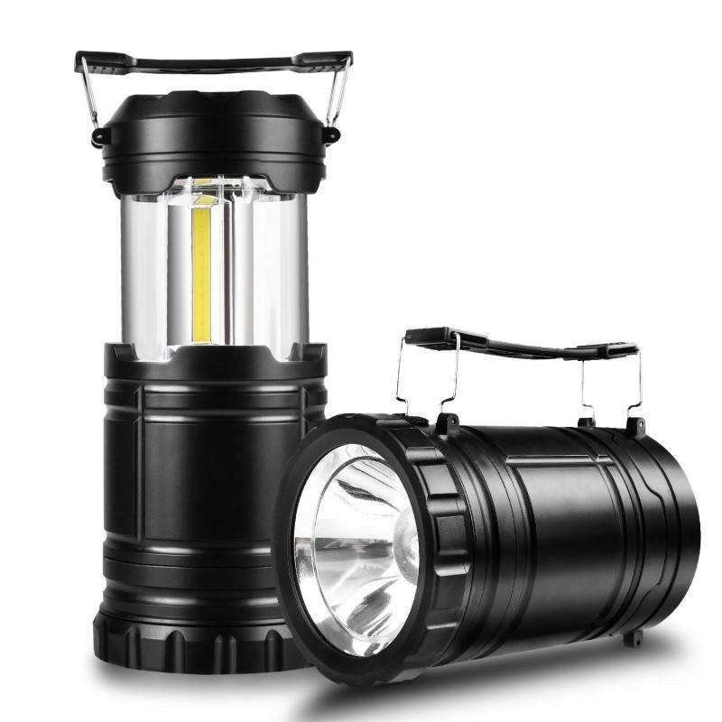 Portable and emergency lighting products on a white background.