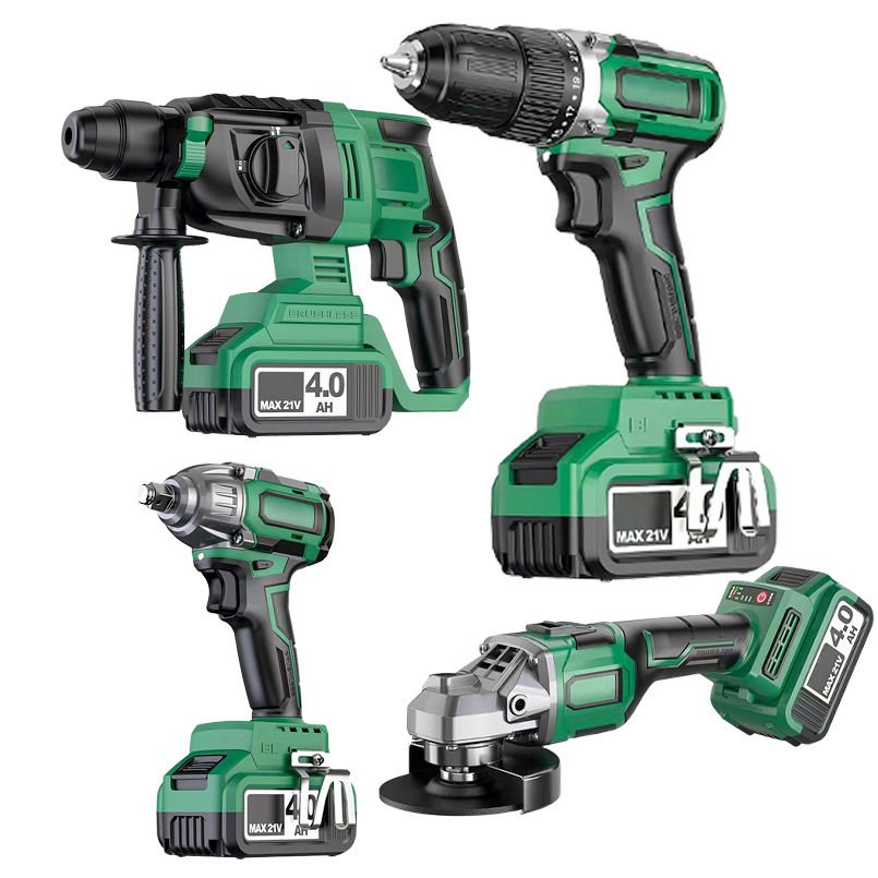 Power and air tools on a white background.