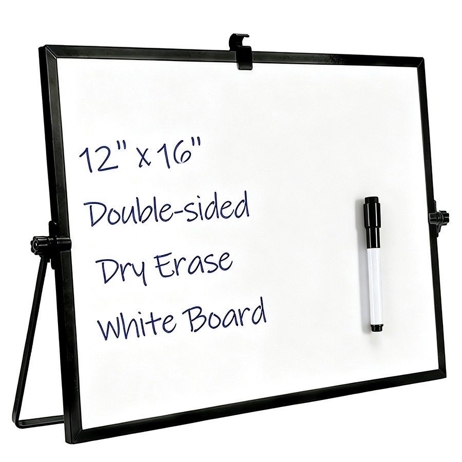 Presentation and collaboration office supplies on a white background.