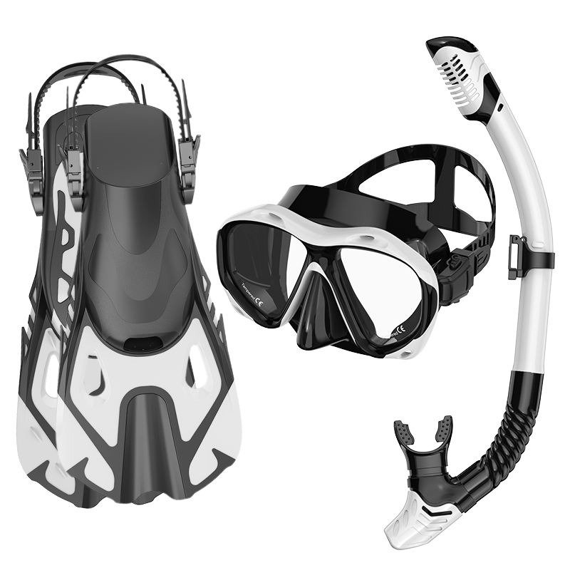 Water sports and swimming accessories on a white background.